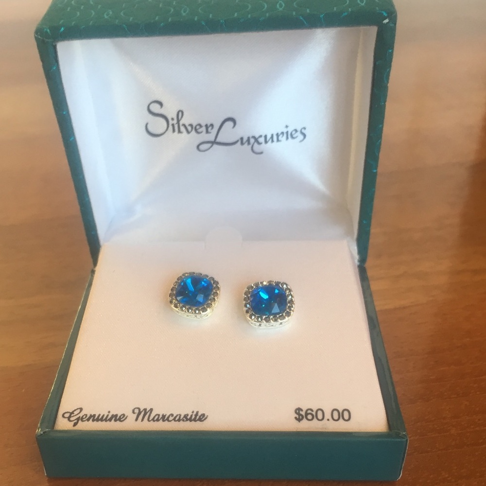 πHPπ NWT Silver Luxuries Earrings Marcasite - Picture 3 of 7